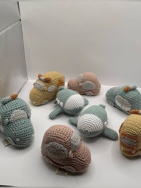 Crochet Baby Rattle Cars Planes Trains Police Car Set West Elm Kids SMOL